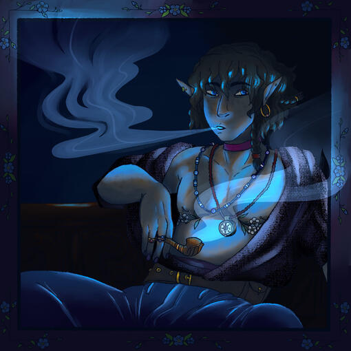 Princely character of mine whom I put into moody lighting.